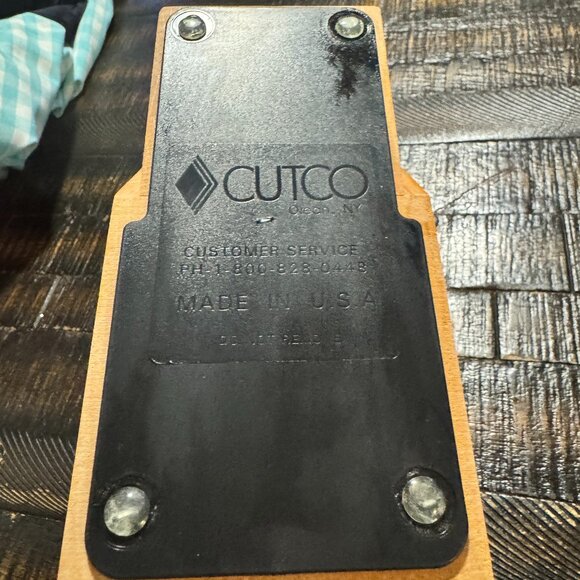 Cutco 8 Slot Wooden Oak Knife Block Made in USA - Picture 2 of 6